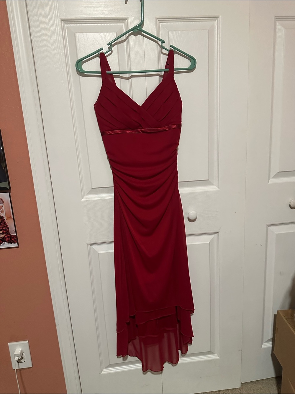 Ruby Rox Red V-Neck Spaghetti-Strap Cocktail Dress